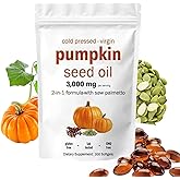 AOLBSPD Pumpkin Seed Oil Capsules with Saw Palmetto – 3000mg per Serving, 300 Softgels | Cold Pressed, Pure Virgin Oil | Supports Hair, Urinary, Bladder & Prostate Health | Non-GMO