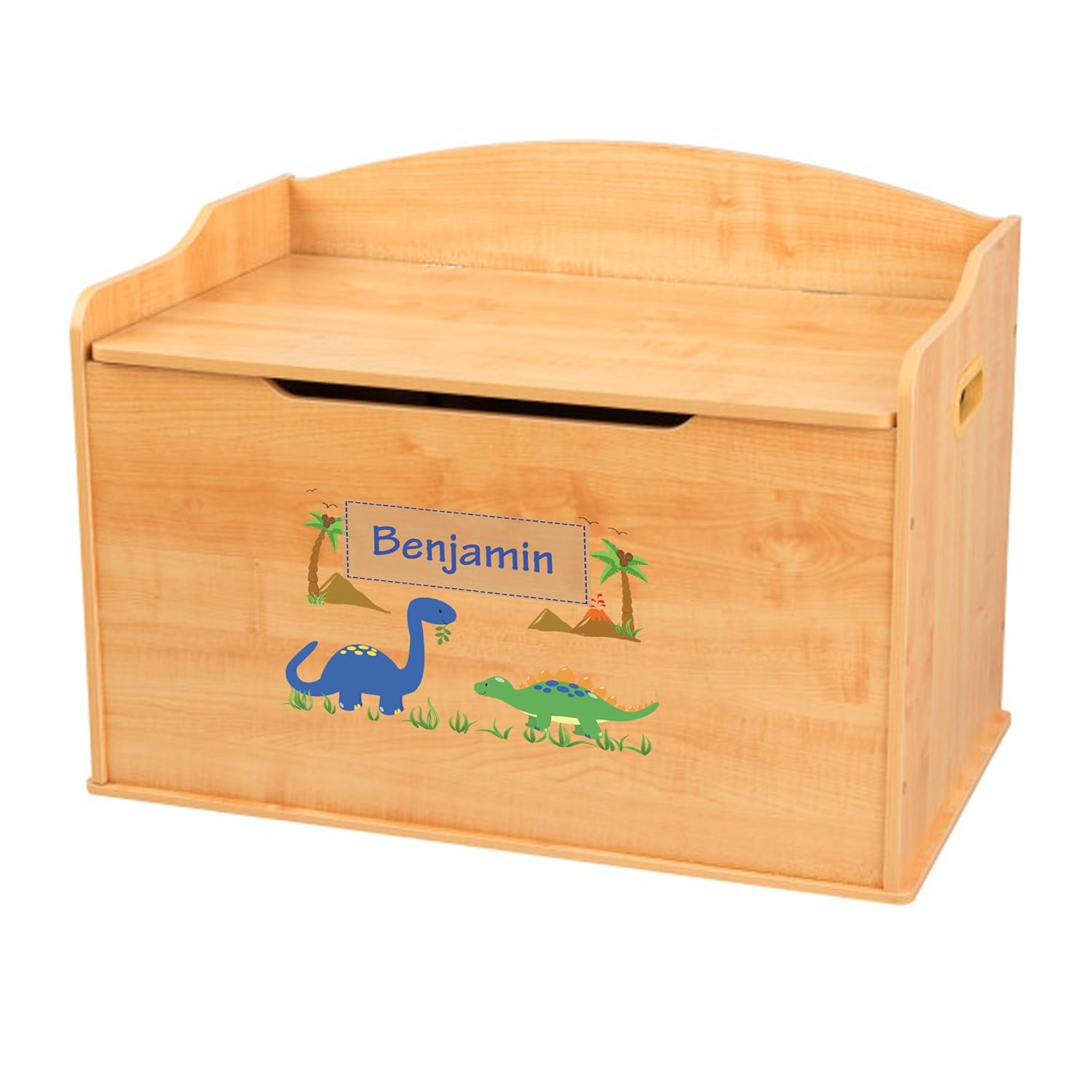 wooden dinosaur toy box