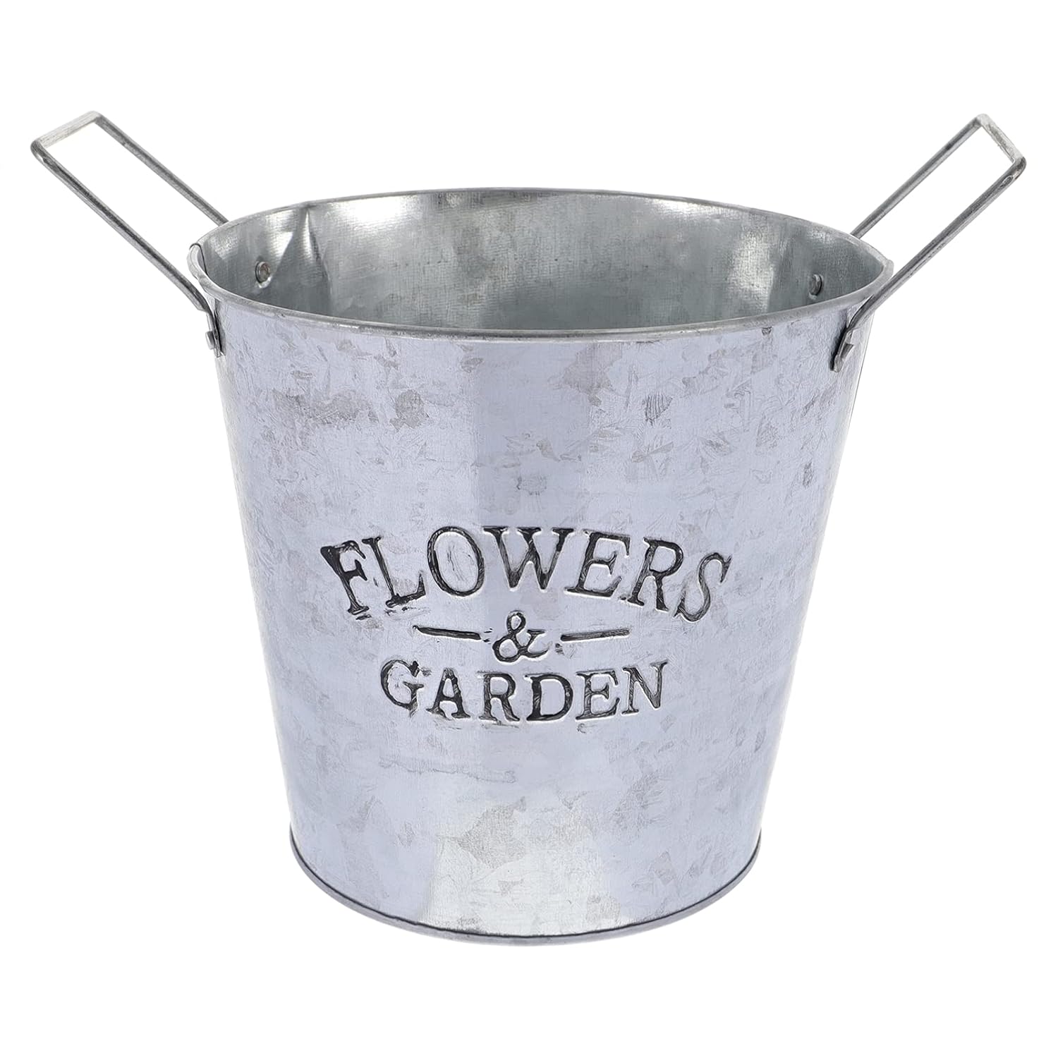 UPKOCH Rustic Metal Bucket Hanging Flower Pots Galvanized Country