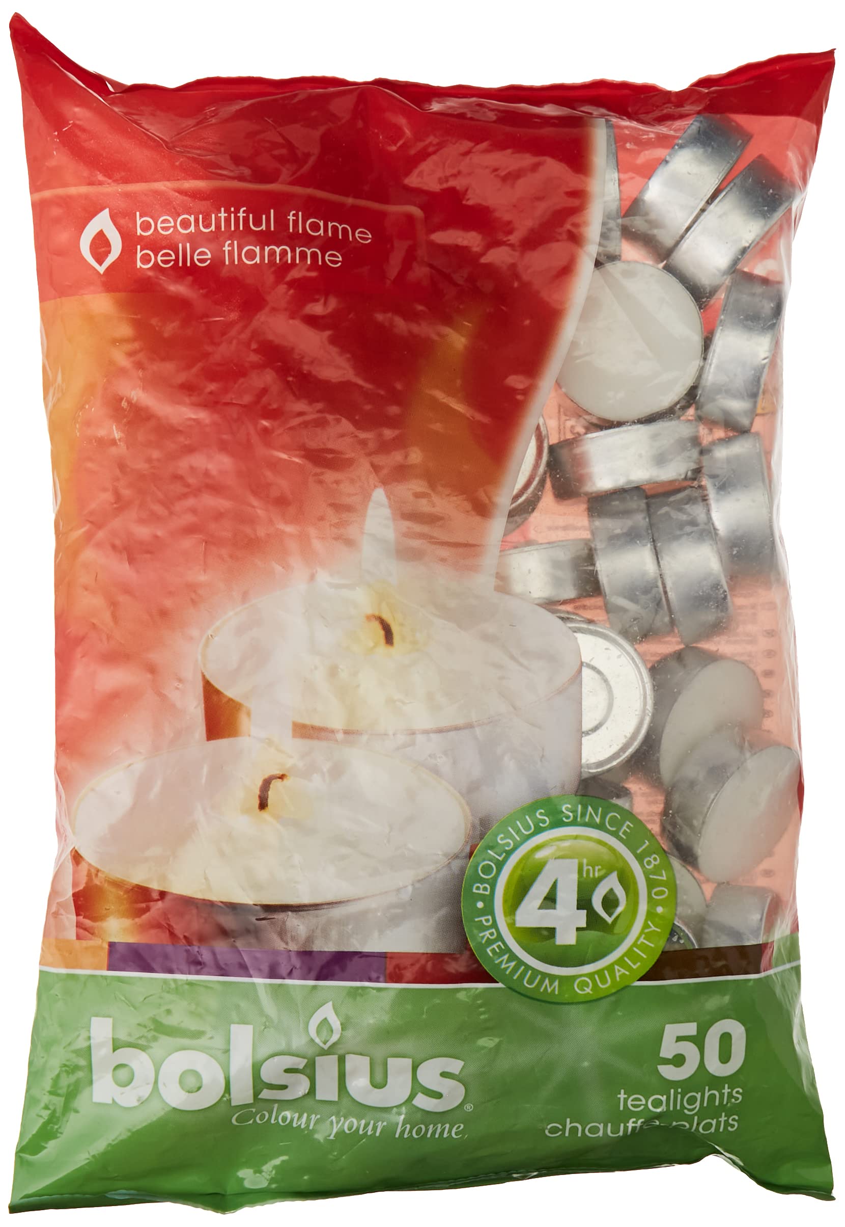 Bolsius 4 hour burning Tealights, Bag "50"