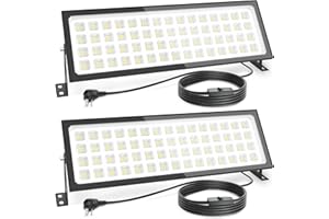 Linkable LED Shop Lights 2 Pack- Ultra Bright 200W 28000LM Aluminum Garage Light, 6000K Bay Lighting for Garage, Workshop, Wa
