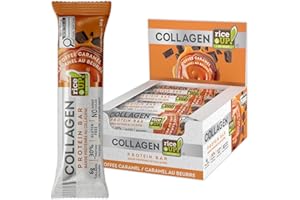 rice UP! eat smart, Collagen Protein Bar, Toffee Caramel, (Box of 12), 12x 50g