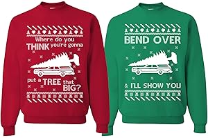 Wild Bobby Why is The Carpet All Wet Todd Margo Couples Ugly Christmas Sweatshirts