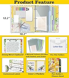 1 Inch 3 Ring Binder Organizer, Three Ring Binder