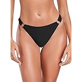RELLECIGA Women's Low Waisted Thong Bikini Bottoms