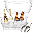 Ice Buckets for Parties, 2pcs Champagne Bucket with 2 Ice Scoop, 5.5l Ice Bucket for Cocktail Bar, Holds 4 Cocktails