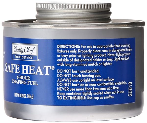 DAILY CHEF BAKERS AND CHEFS SAFE HEAT CHAFING FUEL, 12-PACK