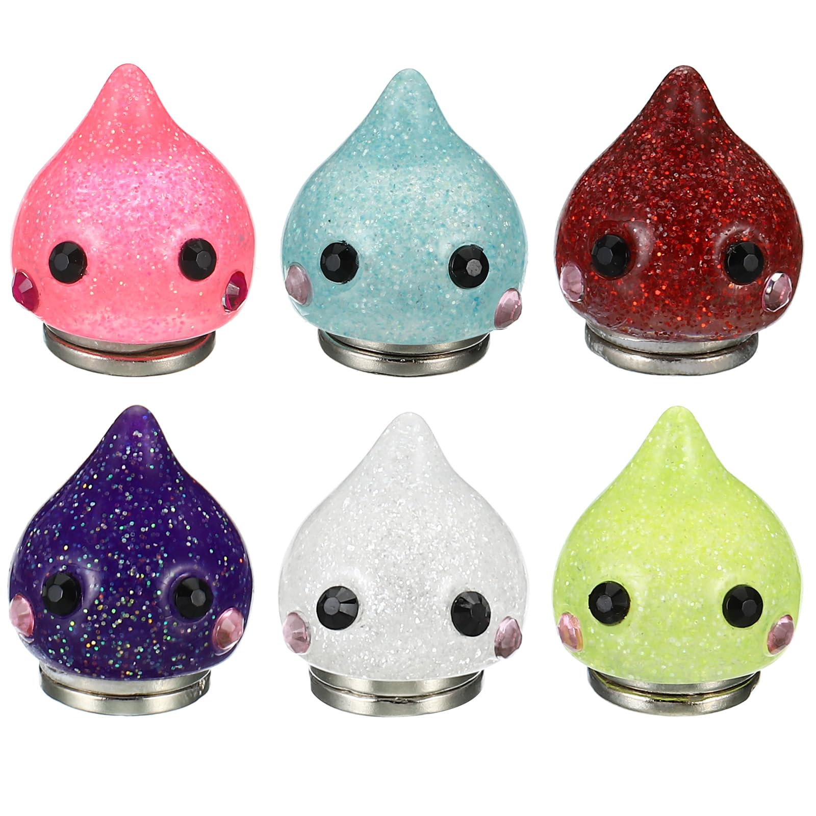 PATIKIL Diamond Painted Magnet Kit, 6 Pack Water Drop Diamond Painted Magnetic Cover Locator for Cross-Stitch DIY Diamond Painted, Multi-colors