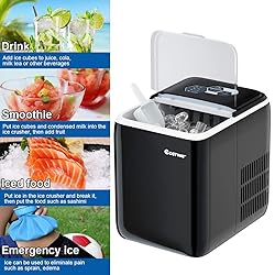 COSTWAY Ice Maker Countertop with Self-Clean