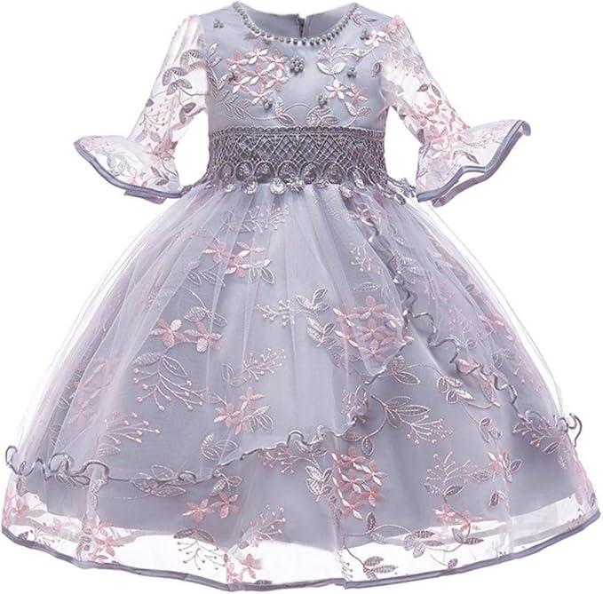 trumpet flower girl dress