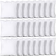 Utopia Bedding Throw Pillows (Set of 24, White), 18 x 18 Inches Pillows for Sofa, Bed and Couch Decorative Stuffer Pillow