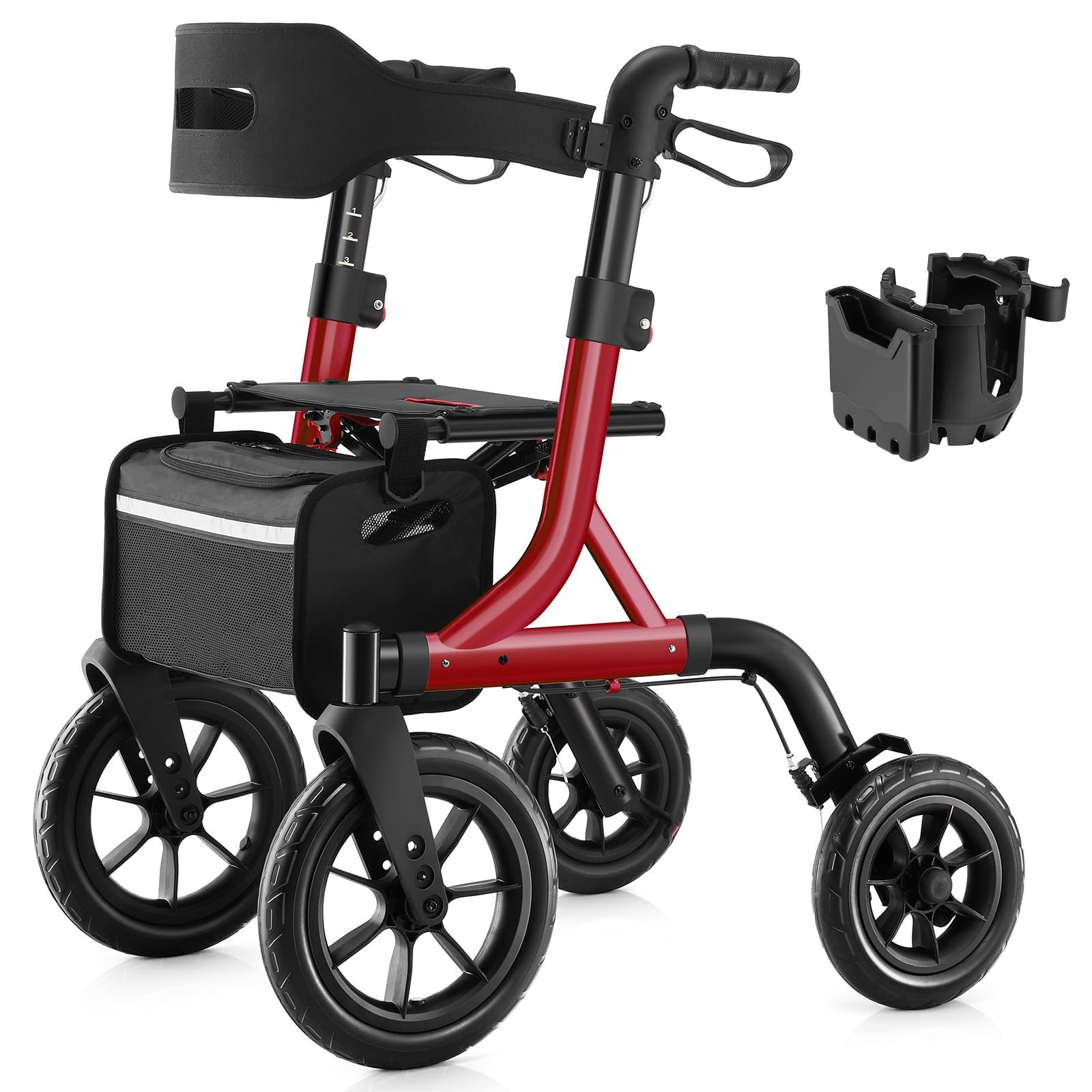 MAXWALK Walkers for Seniors, Rollator Walker with Seat, 12