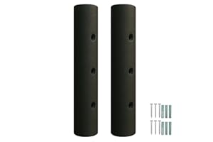 Set of 2 Rubber Wall Protector - Black | High Impact Wall Guard D Type for Indoor and Outdoor | Heavy Duty Rubber Dock Bumper