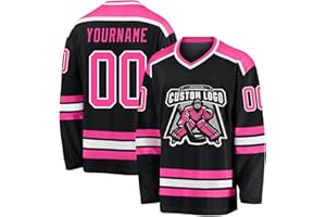 CNMDKSK Custom Hockey Jersey Printed Stitched Personalized Name Number Logo Sports Hockey Long Sleeve for Men Women Youth