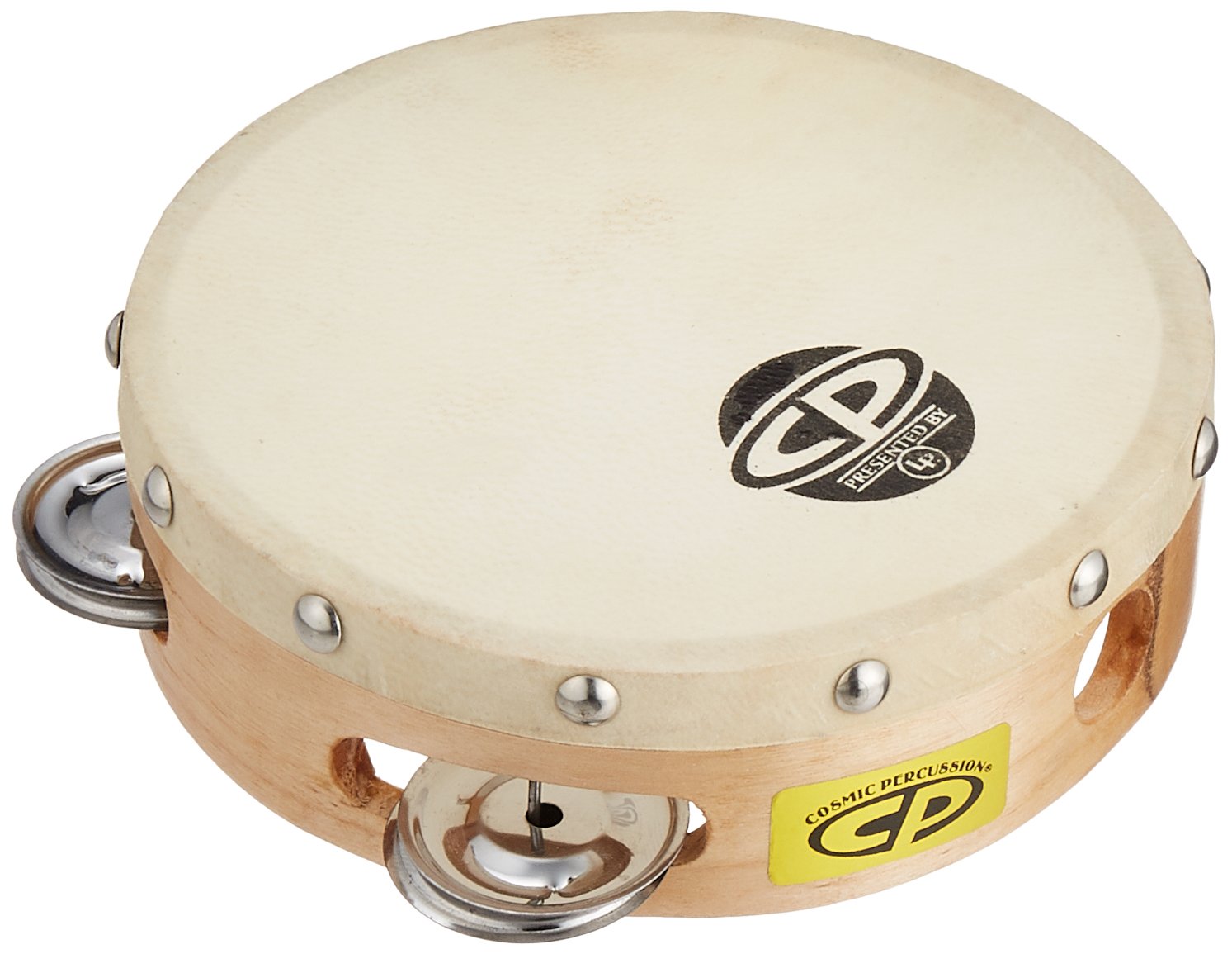 LP Latin Percussion CP Wood Tambourin Holz 6" einreihig mit Fell CP376