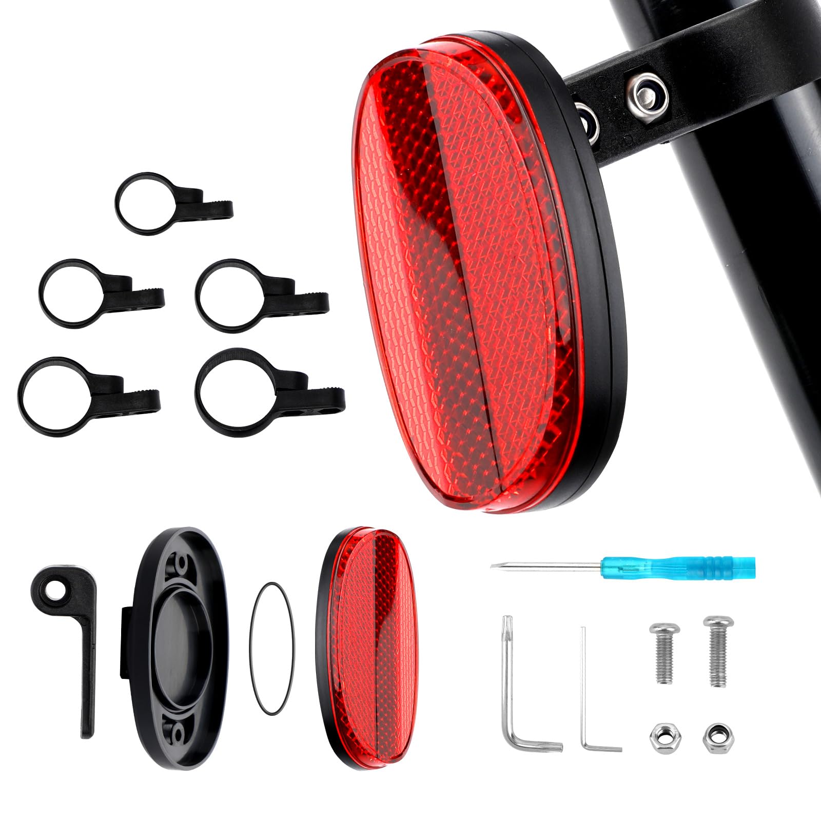 Gosknor Bicycle Mount Compatible with Airtag, GPS Tracker, Hidden Bike Reflectors Holder