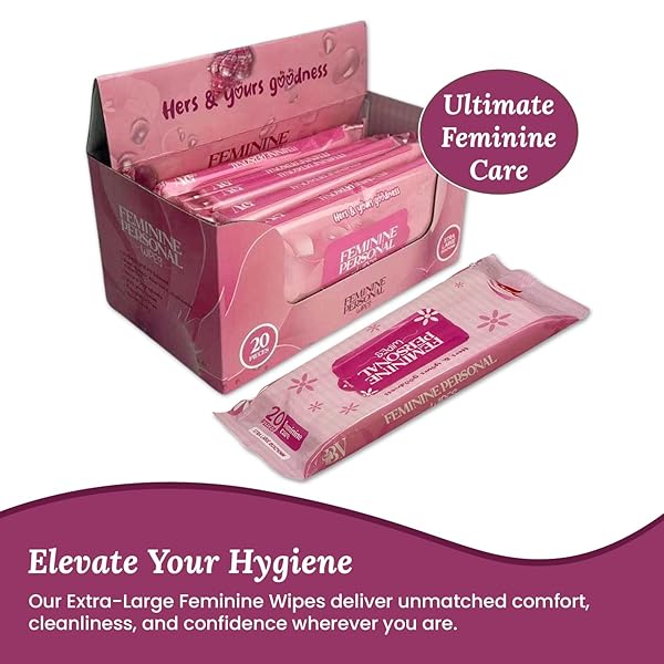 LEAF ULTIMATE FEMININE CARE, EXTRA-LARGE WIPES FOR WOMEN, PH BALANCE FEMININE WIPES WITH NATURAL INGREDIENTS, TRAVEL-FRIENDLY, ALCOHOL-FREE, ECO-FRIENDLY PERSONAL CLEANSING WIPES