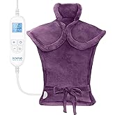 RENPHO Electric Heating Pad for Back, Electric Heat pad for Neck and Shoulders, FSA Eligible & HSA Store, 24"x33" Purple