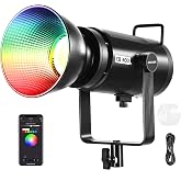 NEEWER CB 300C RGB LED Video Light with Reflector, 300W, APP/2.4G Control, 17 Scenes 29600Lux/1m 2500-7500K CRI97+/TLCI97+ Full Color Bowens COB Continuous Output Lighting Dimmable for Studio Filming