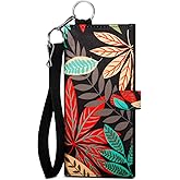 XEYOU Women's Wallet RFID Blocking Credit Card Holder Wallet Large Capacity Wristlet Canvas Wallets Purse