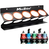 Maxshine Universal Detailing Spray Bottle Holder - Holds 5 Sprayers (16oz), Sturdy &amp; Lightweight Organizer, Easy Wall Mounting, Ideal for Garage &amp; Mobile Use, Auto Detailing Accessories &amp; Supplies