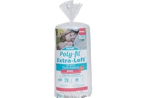 Fairfield Poly-Fil Extra-Loft Quilt Batting, Premium Polyester Batting for Quilting, Ideal for Lap Blankets and Crib-Size Projects, Quilting Supplies, 45" X 60"