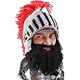 Beard Head Barbarian Knight - Original Handmade Knit Helmet and Removable Beard