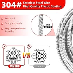 VIVBOO 4FT/6FT/10FT/15FT Cable Locks with