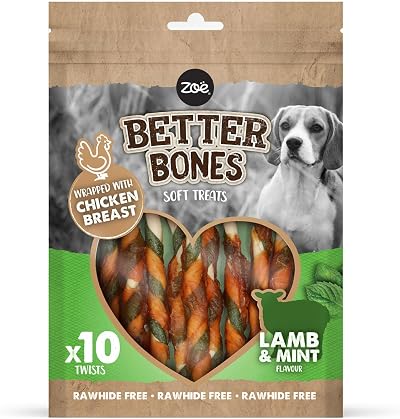 Zoë Better Bones Lamb & Mint Twists Soft Dog Treats 10 ct Pouch
