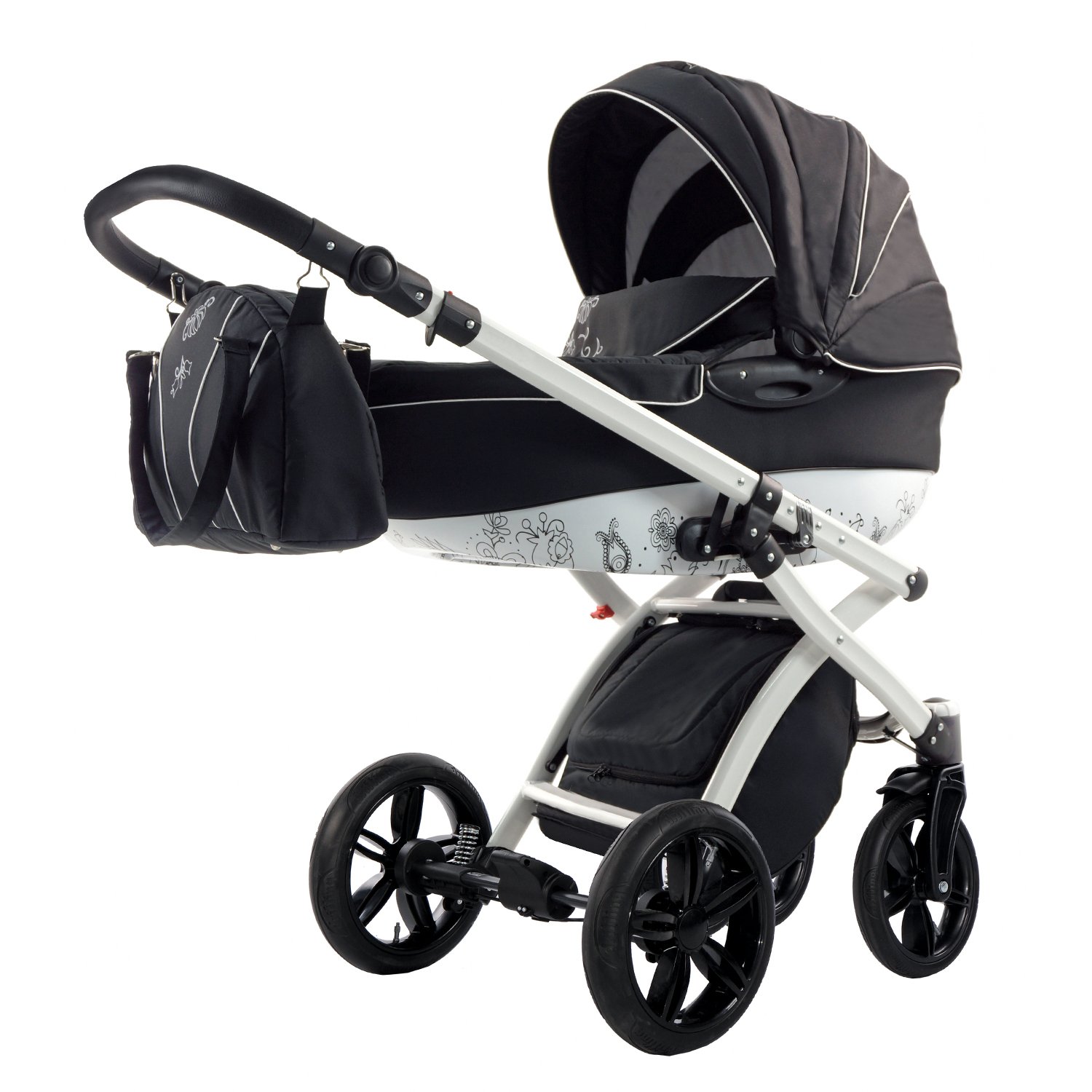 knorr-baby 35666-2 Kombikinderwagen Alive Art, schwarz/weiß