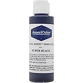 Food Coloring AmeriColor - Super Black Soft Gel Paste, 4.5 Ounce