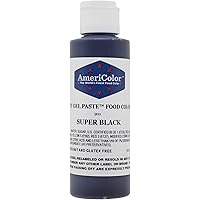 Food Coloring AmeriColor - Super Black Soft Gel Paste, 4.5 Ounce