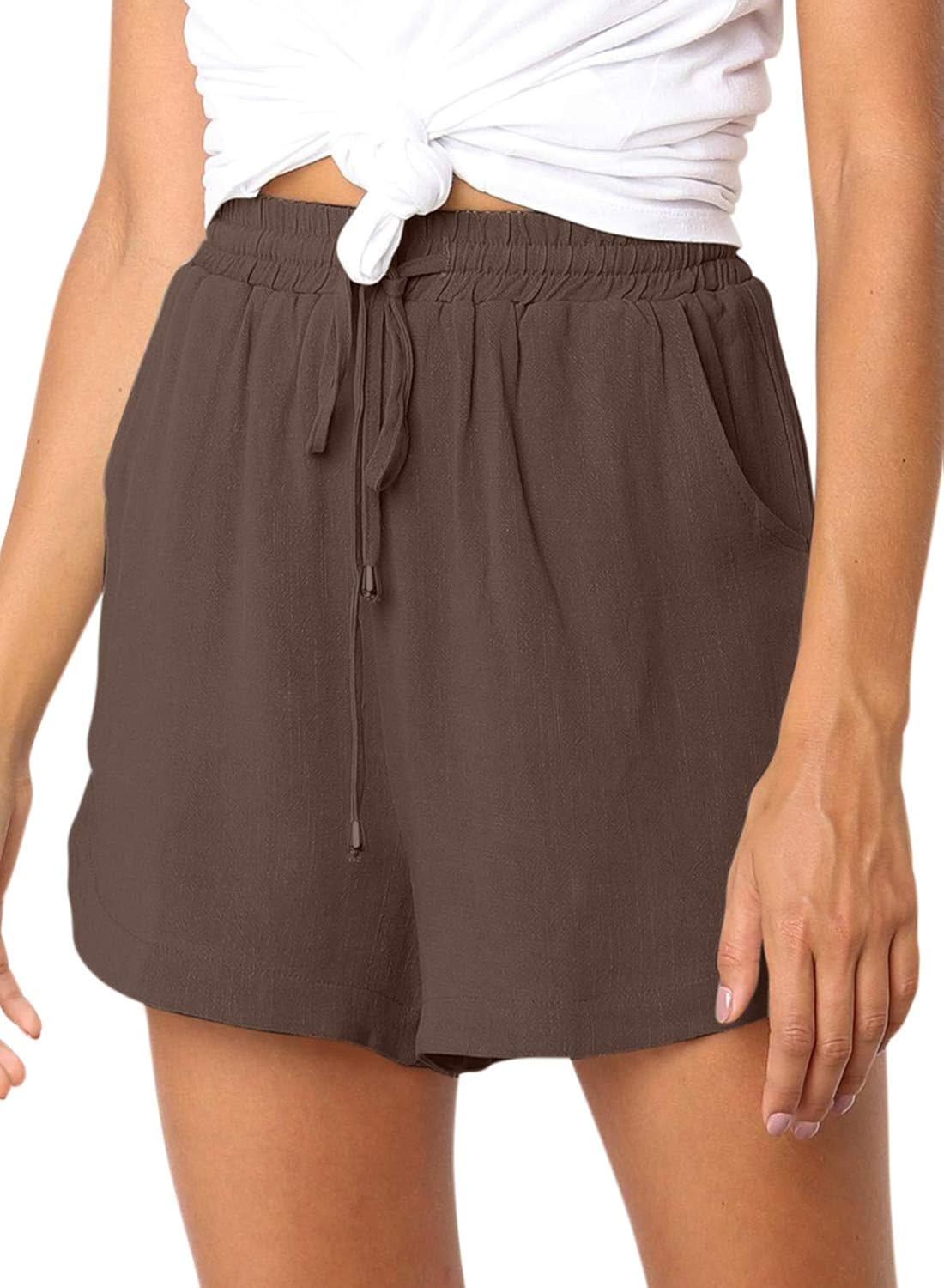 linen drawstring shorts