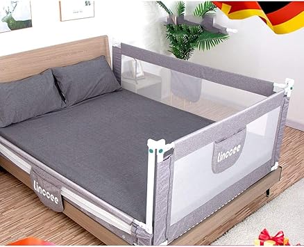 Bettgitter Bett Zaun Vertikal Nach Unten Baby Shatter Bestandig Zaun Anti Bett Leitplanke Kinderbett 1 8 2 M Gelander Baffle Color Gray Size 190cm 1pc Amazon De Kuche Haushalt