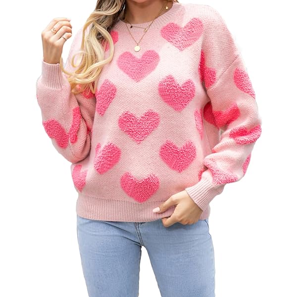Women's Valentine 's Day Sweater Jumper Love Graphic Cartoon Lip