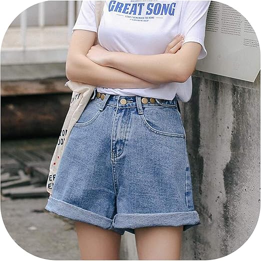 wide leg denim shorts