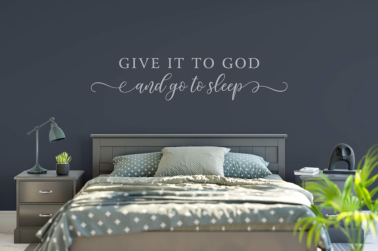 Give it to God and Go to Sleep Decal Wall Words Vinyl