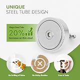 Neosmuk 60lb Extra Strong Magnets with Hook Pack of 6 Silver view 3