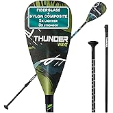 SereneLife Stand Up Paddle Board Paddle, 3-Shaft Adjustable SUP Paddle with Teardrop Blade, Lightweight Carbon Fiber Design, Durable, Portable, Easy-to-Assemble, Includes a Travel Bag