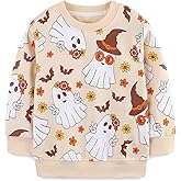 Mrocioa Boys Girls Pumpkin Face Sweatshirt Long SLeeve Kids Halloween Toddler Tops for 2-7T