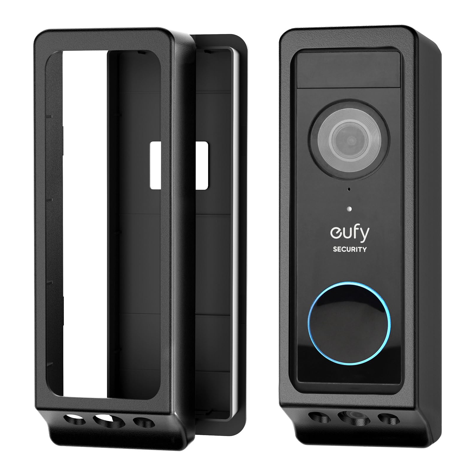 View 1 of Adhesive Door Mount Compatible with Eufy Doorbell E340/Wyze Duo Cam Doorbell, No-Drill Mounting Bracket for Eufy E340, Not Blocking Doorbell Sensor, Apartment Door Bell Kits for Wyze Doorbell Camera