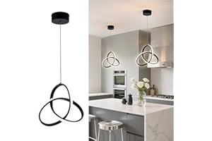 MAYNA Modern Spiral Led Chandelier, 4000K Pendant Light Kitchen Island, 18W Adjustable Height Island Light Fixture for Kitche