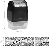 YAAVAAW Privacy Roller Stamp Identity Protection 0.7 inch Black S view 2