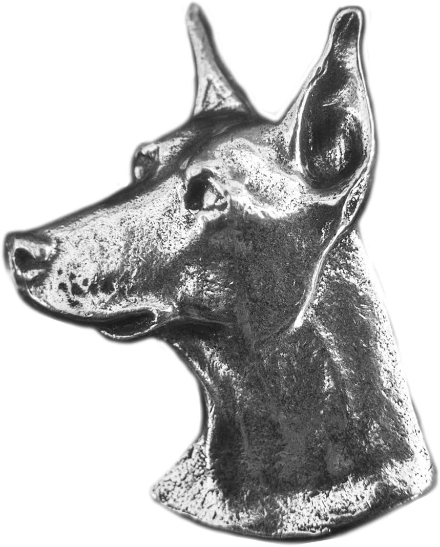 Precious Breeds Antique Pewter Doberman Pin