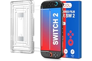 NinjaPlusOX Tempered Glass Screen Protector Compatible with Nintendo Switch 2, Transparent HD Clear Anti-Scratch Screen Protector Skin Set for Nintendo Switch 2，Easy Install Kit, Anti-Scratch, 2 Pack