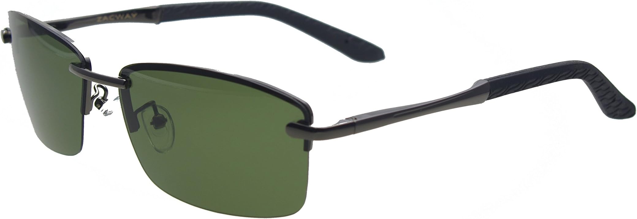 Rimless Polarized Spring Hinges Metal Predator Sunglasses UV400 60mm