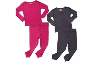 Sweet & Sassy Infant & Toddler Girls' 4-Piece Thermal Underwear Set