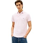 Tommy Hilfiger Mens Short Sleeve Polo Shirts in Slim Fit with Stretch and Organic Pique Cotton