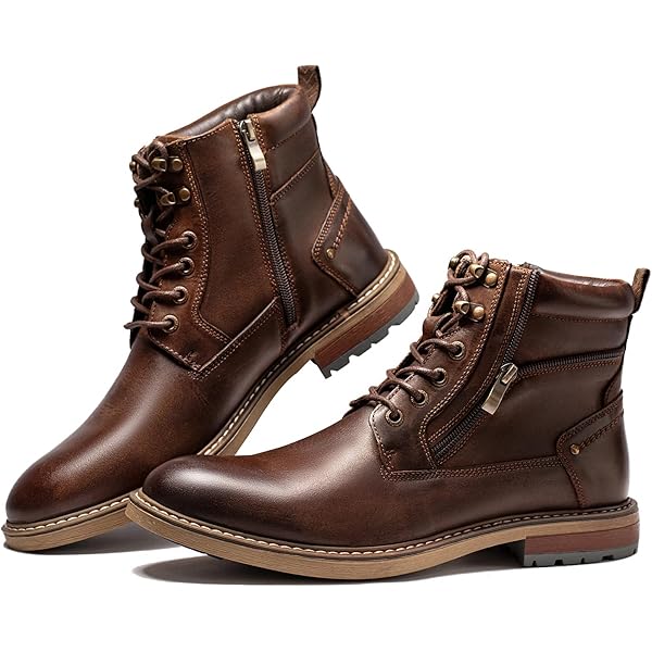 Amazon.com | Arkbird Men's Dress Boots Genuine Leather Cap Toe Ankle Boot  with Side Zipper for Casual Business Formal Wear | Oxford & Derby