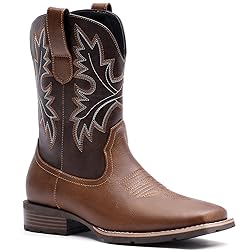 Lumeheel Cowboy Boots for Men - Western Square Toe